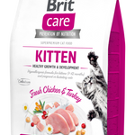 Brit Care Kitten Pollo y Pavo 2 kg | Alimento Grain Free para Gatitos