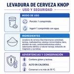 Levadura de Cerveza Knop 750mg · 100 comprimidos