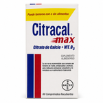Citracal Max · Calcio + Vitamina D3 · 60 comprimidos