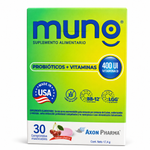 MUNO Probióticos + Vitaminas 400 UI · 30 comprimidos masticables