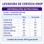 Levadura de Cerveza Knop 750mg · 100 comprimidos