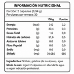 Shiitake FNL 60 Cápsulas | Suplemento Alimenticio de Hongo Shiitake Full Spectrum